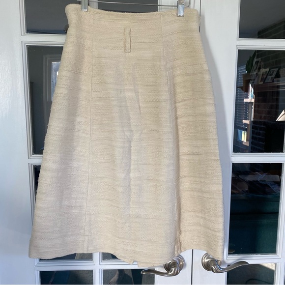 Sezane Thaia Skirt Ecru Paper Bag Style FR 38 US 6 - Picture 4 of 12
